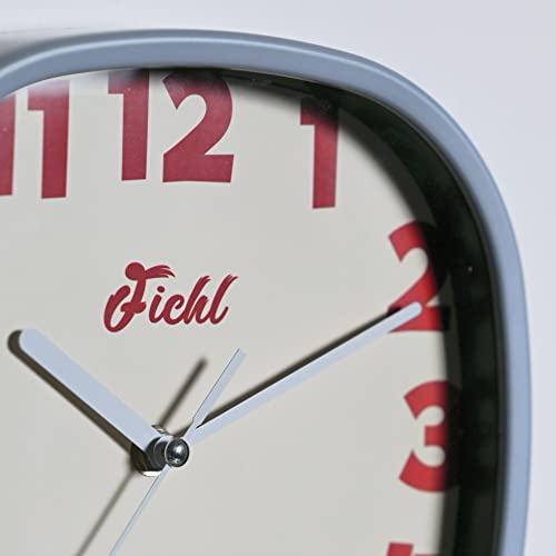 Fichl 9 Inch Cubesugar Series Wall Clock Decorative For Kids Room, Bedrooms, Livingroom, Office Modern Style Silent Non-Ticking (Strawberry Milk) #TOP1