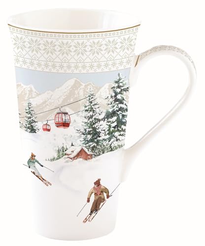 EasyLife CHAL1462 - Tazza Chalet Jumbo in porcellana, 600 ml