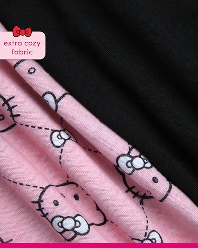 Image of Hello Kitty Girls Shirts - 2 Pack Cotton Blend Short Sleeve Tops - Crewneck Cute Graphic Girls Tee Shirt Pack