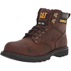 Caterpillar Con Punta De Acero Bota de trabajo con punta de acero Second Shift para hombres, Marr¨®n oscuro, 10.5 M US