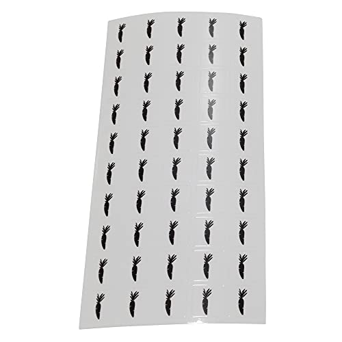 Carrot Food Choice Stickers for Place Cards- Meal Stickers (Clear with Black Icon, Vegetarian) by Savor The Memories