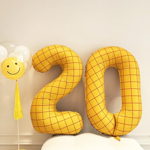 Image of 40 inch Large Number Balloon 25 Toy Inspired Story Yellow Birthday Balloon | Western Rodeo Party Supplies Boy Girl Story Anniversary Kids Birthday Party Cowboy Farm Themed Baby Welcome Decorations