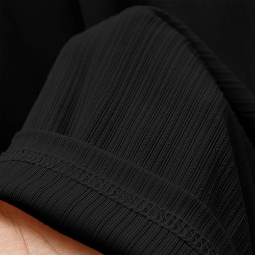 Girls Loose Straight Long Pants Elastic Waist Plain Wide Leg Sweatpants Kids Solid School Trousers with Pockets2