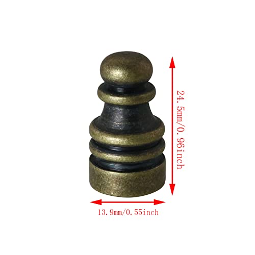Image of 2pcs Vintage Solid Metal Lamp Finial for Lamp Shade Holder Harp, Bronze