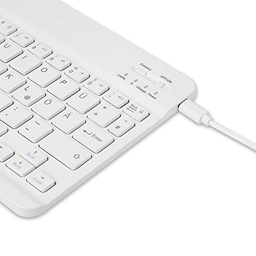 Fintie Bluetooth Tastatur, Weiß(Einfarbig Tastatur) – Ansicht 5