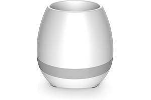 Smart Music Flower Pot Planter, Touch-Play Indoor Plant-Pot, Wireless Bluetooth Speaker Rechargeable,...