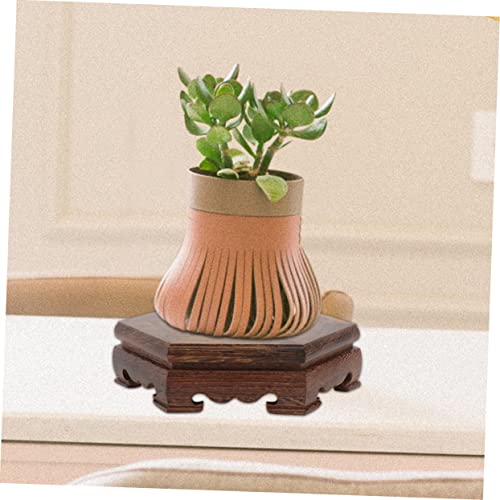 Support bois pour pot de fleurs TOYANDONA x2 socle exposition table