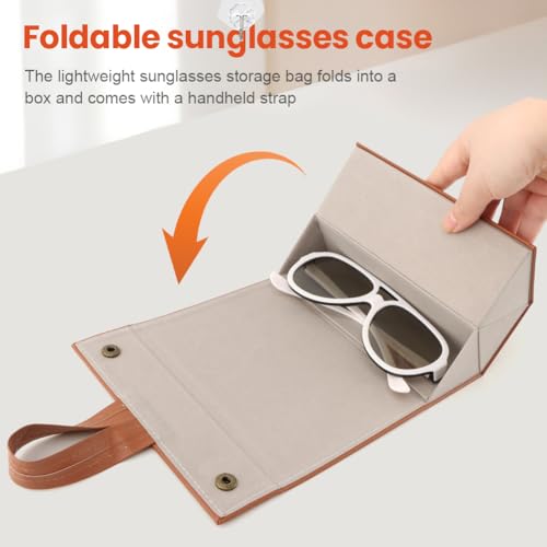 Image of JIANWEI 3-Slot Sunglasses Travel Case with 1-Slot Sunglasses Travel Case, Multiple Pairs Eyeglasses Storage Holder