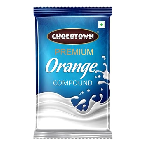 Image of Choco Nutri Town Premium Orange Compound Slab | Chocolate Bar For Making Cakes & Cookies - 500G