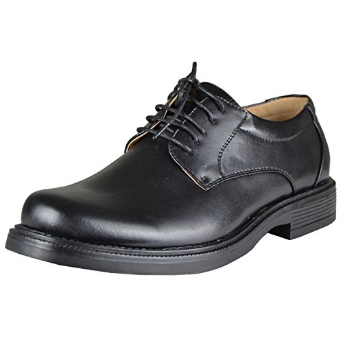 TM By KSC Mens Dress Shoes Stitched Almond Toe Lace Up Derby Black SZ 7.5