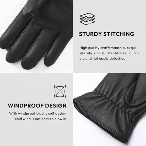 Image of Air Curvey Womens Winter Touch Screen Leather Gloves