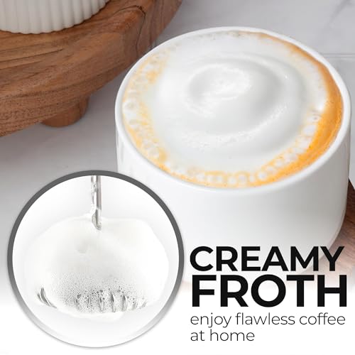 Image of Zulay Kitchen Rechargeable Milk Frother Handheld - Frother Wand, Drink Mixer, Electric Whisk Frother, for Cappuccinos, Matcha & Protein Powder - Dynamic 3 Whisk, 3 Speed 500mAh Black Copper