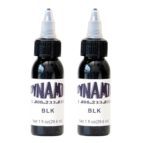 Tatto Ink Black Tatto Practice Pigment Dyna/mic Black Tatto Ink 2PCS Standard Pigment T/atto Supplies for Lining Shading Tribal and Blending