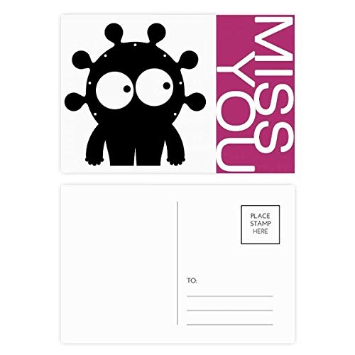 Jeu de cartes postales Alien et monstre de l'espace pour correspondance créative