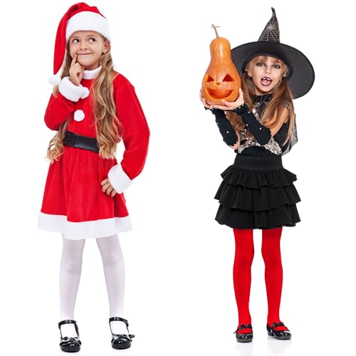 2 Pack Girls Tights Girl Dance Tights Ballet Girls Footed Leggings Stockings,1-13 Years, Multiple Colors.4