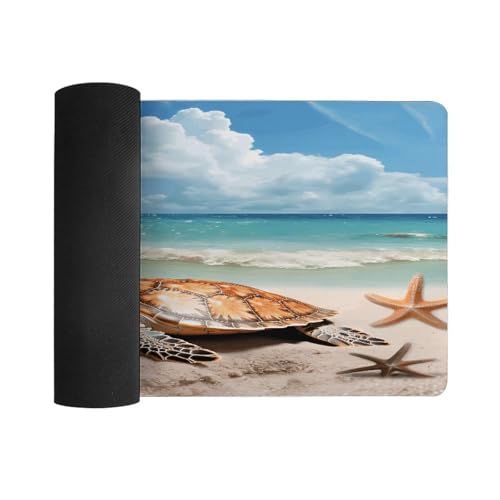 Sea Turtle Starfish Desk Pad goma antideslizante grande 30x60 cm miniatura 3