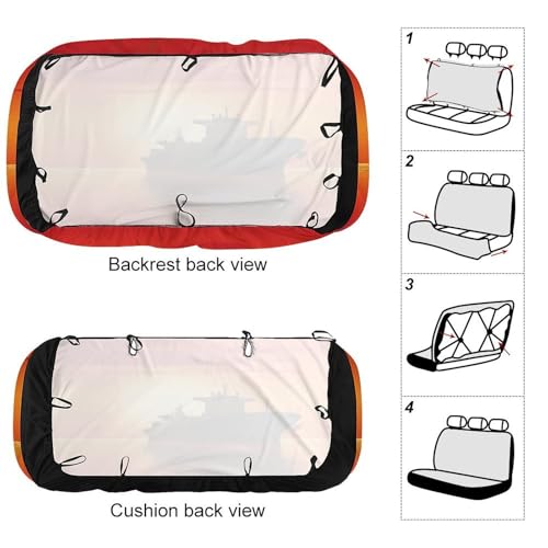 Funda de asiento de coche para perro lavable y protector de asientos traseros para SUV 3