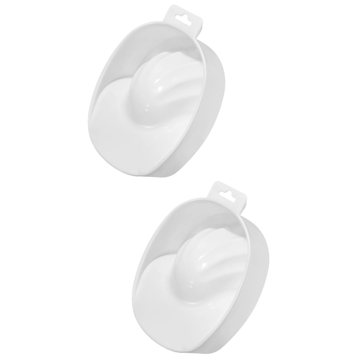 NULYLU 2 Pcs Rectangular Manicure Bowl Nail Art Bowl Soak Tray for Salon Home Plastic