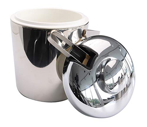 Miniatura 5 de Buddy S Bar - Cubitera, Set, Cubitera De Acero Inoxidable Brillante Carcasa De Plástico Elegante Con Pinza De Hielo Y Bandeja De Goteo Con Asa De Transporte, Especialmente Aislada, 1,3 L.