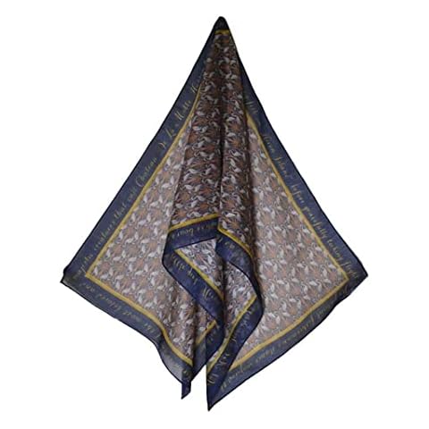 The Chateau By Angel Strawbridge NOUVEAU HERON Navy Head Scarf & Neck Shawl - 48cm x 140cm Rectangle Cover