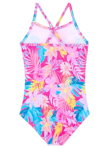 Image of Girls Swimsuit One Piece Bathing Suit with Adjustable Straps Cute Little Kids Swimming Suits Beach Swimwear 4T-12
