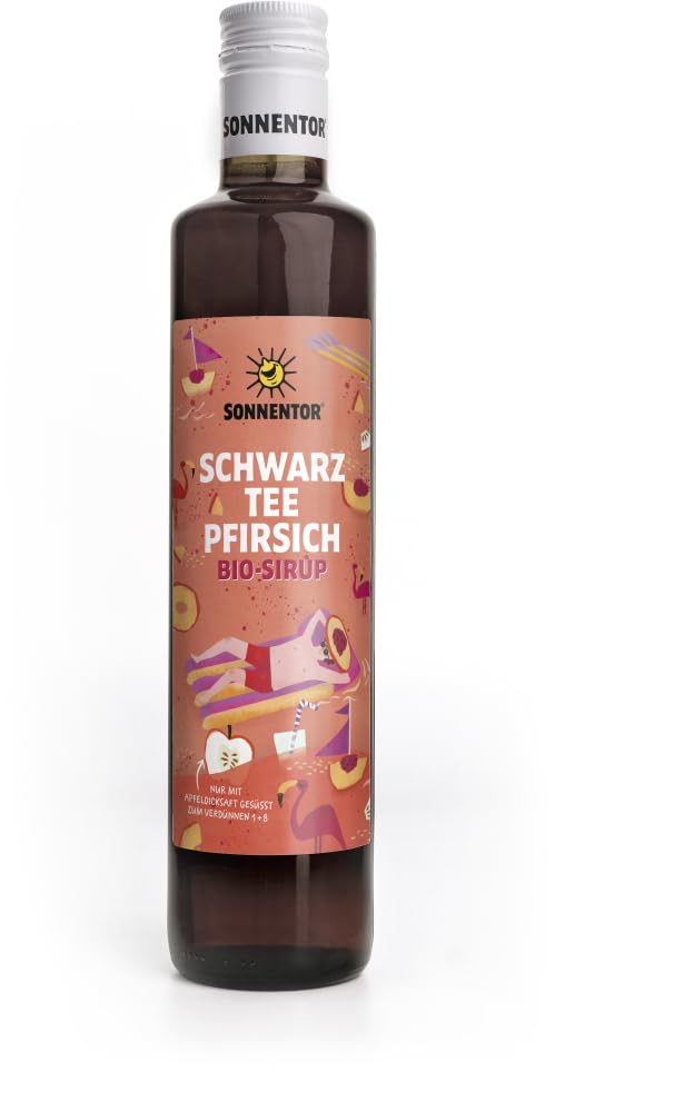 Schwarztee-Pfirsich Eistee Sirup 6 x 500 ml