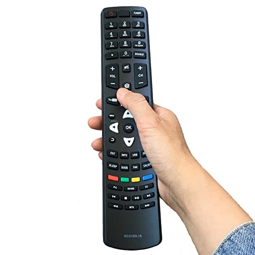RC3100L16 Replaced Remote fit for TCL TV Remote Control RC3100L16 RC3100R02 RC3100L10 RC3000L07 RC3100R02 RC3100A01 RC311 FMI1 RC311 FMI2