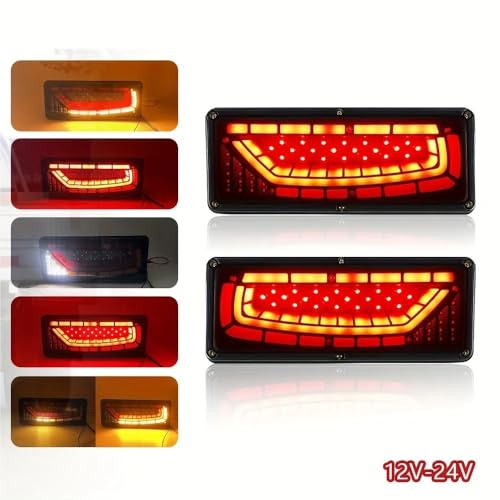 Kit de feux arrière LED 12V-24V étanches avec clignotant dynamique pour remorque de bateau