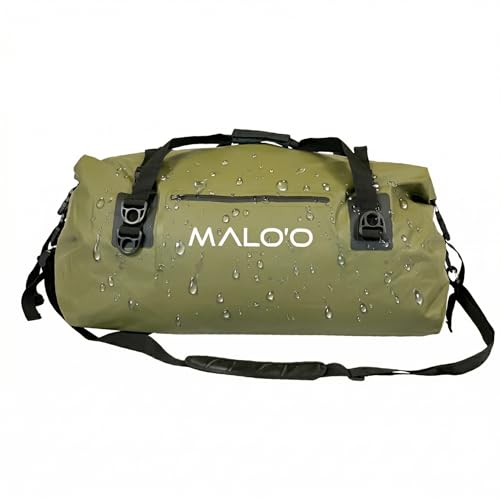 Malo&rsquo;o Waterproof Dry Duffel, Heavy-Duty Roll Top Waterproof Gear Bag with Shoulder Strap & Molle...