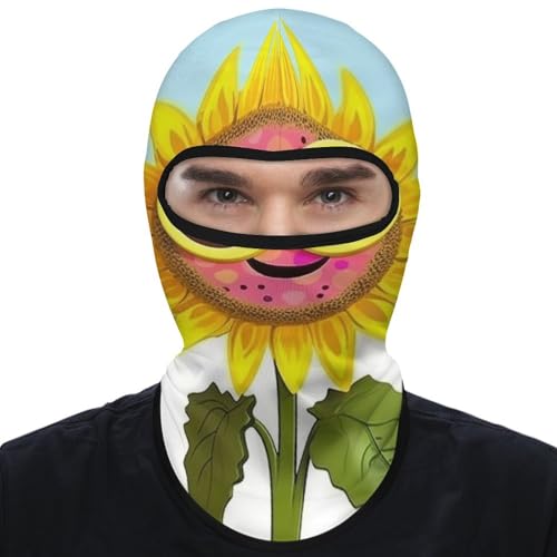 Balaclava con diseño de girasol para hombre y mujer, máscara facial transpirable con protección solar para senderismo, ciclismo, correr y conducir