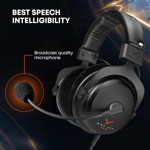 Image of beyerdynamic MMX 300 PRO Gaming Headset with Stellar.45 Driver and Condenser Microphone - Wired Gaming Headset | STELLAR.45 Driver, Condenser Mic, Multi-platform, Handmade in Germany, High-res Audio, Comfort Design, Studio-level Sound