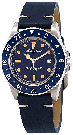 Mathey-Tissot Rolly Vintage Blue Dial Mens Watch H900ALBU, Blue, Swiss