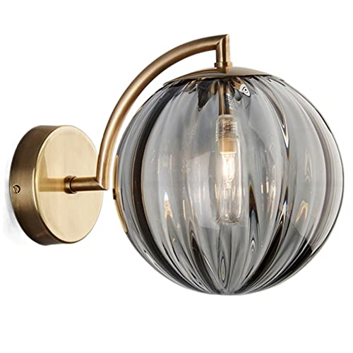 Lampade da Parete per Camera da Letto Sfera di Cristallo Apparecchio di Illuminazione Versatile per la casa Spazi Commerciali Elegante Finitura Color caffè per l'arredamento