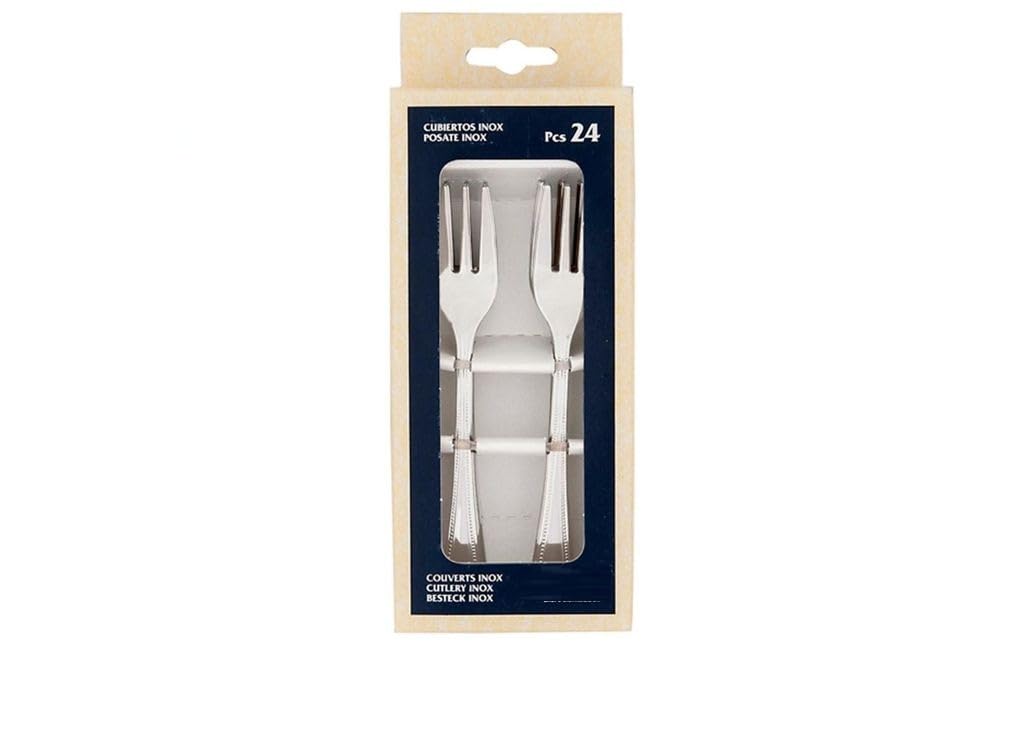 Fourchette normale acier inoxydable lot de 24 couverts de table universels taille standard