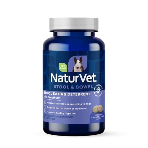 Image of NaturVet Stool Eating Deterrent with Breath Aid for Dogs - 60 Count | Helps Deter Dogs from Eating Stool, Reduces Stool Odor & Supports Healthy Digestion, Chewable Tablets