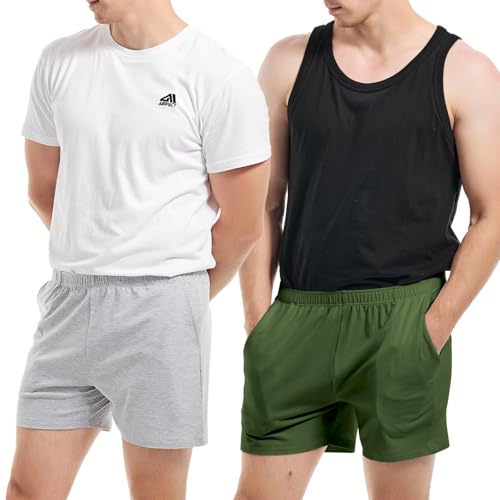Image of AIMPACT Men's 4 inch Inseam Sleep & Lounge Pajama Shorts with Pockets