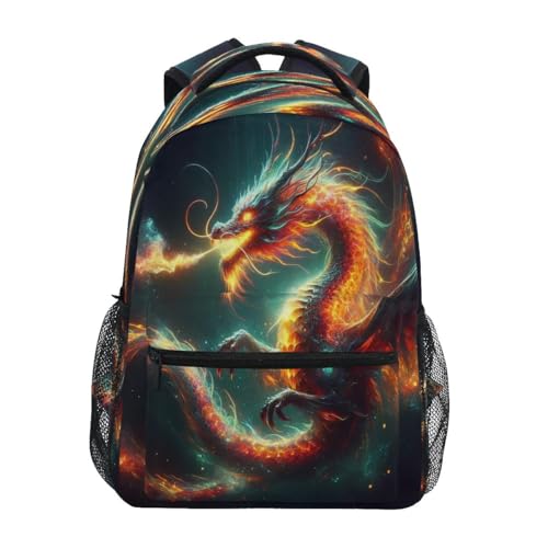 Fire Dragon Abstract Kids Backpack for Boys Girls Backpacks Student Backpack Big For Elementary School Shoulder Bag Bookbag
