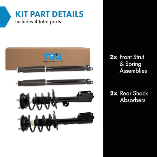 Image of TRQ Front and Rear Complete Strut Assembly & Shock Absorber Kit Complete Strut & Coil Spring Assembly Compatible with 2013-2019 Ford Explorer Police Interceptor Utility