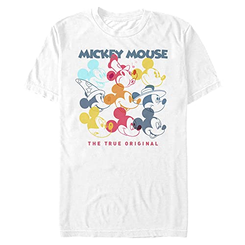 T-shirt classique Disney Mickey blanc à manches courtes pour le quotidien