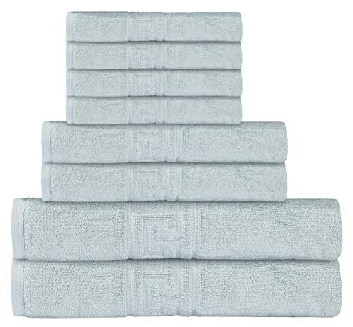 DTEX HOMES 8 Piece Towel Set 100% Egyptian Cotton 600 GSM, 2 Bath Towels, 2 Hand Towels, 4 Washcloths - Duckegg โ image 1