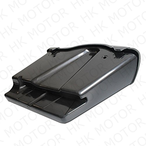HONGK- 4" Stretched Unpainted Black Saddlebags W/Lib Compatible with '94-'13 Harley Touring Street miniatura 3