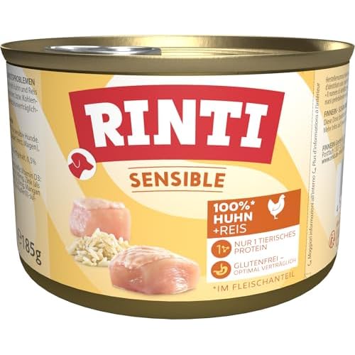 Rinti Hundefutter Sensible Huhn & Reis 185 g, 12er Pack (12 x 185 g)