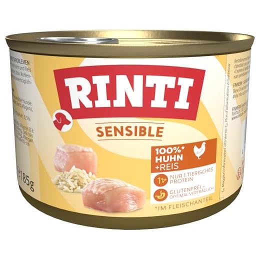 Rinti Hundefutter Sensible Huhn & Reis 185 g, 12er Pack (12 x 185 g)