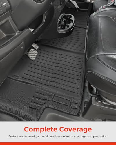Image of Car Floor Mats for Dodge Ram Promaster 2018-2026 Van 1500 2500 3500 | TPE Material All Weather Easy-install Odorless Waterproof No Trim Non-slip Easy-clean Not Fit for EV & Ram Promaster City