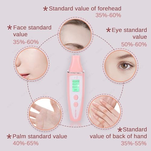 Image of Portable Digital Skin Detector Pen Facial Skin Tester Portable Skin Analyzer Water Oil Tester Fluid Analysis Moisture Machine Monitor for Skin Care Tools