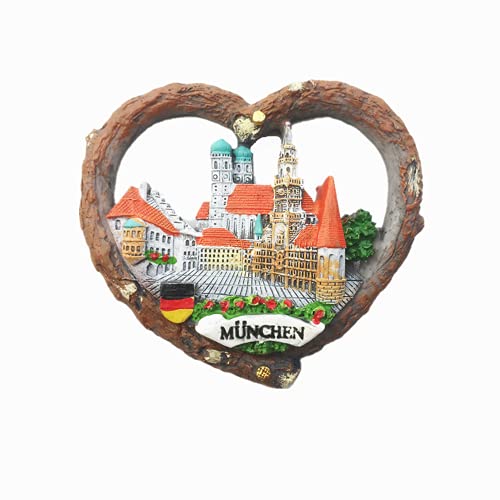 Aimant de réfrigérateur en forme de cœur Munich Allemagne Cover