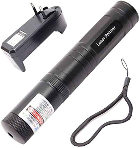 HOVR® Rechargeable Long Range Green Multipurpose Laser Light Laser Beam Pointer Pen Pen Presentation Laser Pointer Laser Light for Indoor Outdoor Use Office Presentation Use(Black) 1