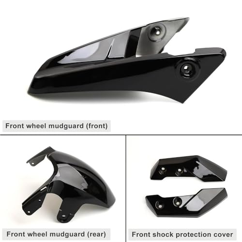 Kit Garde-Boue Moto Anti-Projections en ABS Noir Résistant
