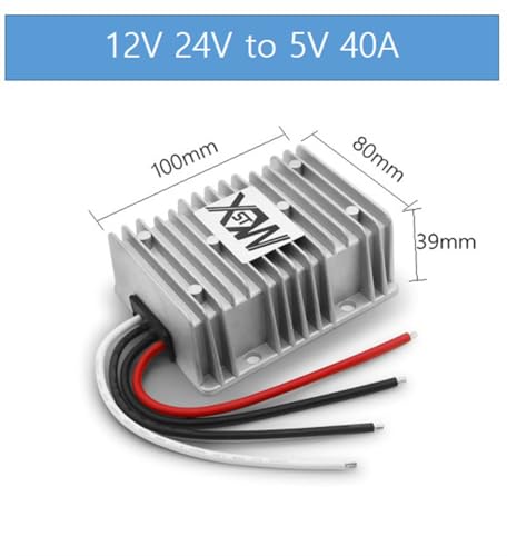 Convertisseur 12V 24V vers 5V 40A avec boîtier aluminium haute densité - 2