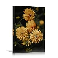 Canvas Wall Art Yellow Fields Bohemian Colorful Floral Group Multicolor Photography - 12x18 inches